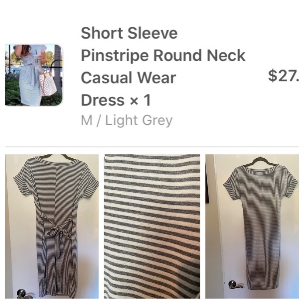 Grey & White dress